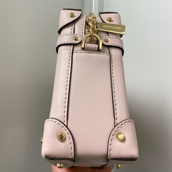 Michael Kors Theodora Small Zip Trunk Crossbody in Powder Blush - Picture 5 of 12